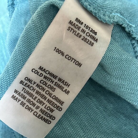 Soft Surroundings Womens Boat Neck 3/4 Sleeve Tunic Top Small Green/Grayish - Picture 4 of 7